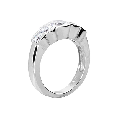 Platinum Round Diamond Ladies Ring 1.50ct 7.4mm 4 Platinum Round Diamond Ladies Ring 1.50ct 7.4mm - Image 2