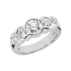 Platinum Round Diamond Ladies Ring 1.50ct 7.4mm