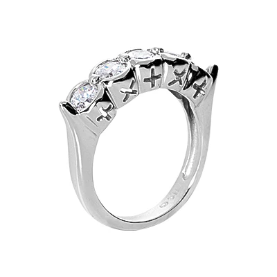 Platinum Round Diamond Ladies Ring 1.50ct 6.2mm 4 Platinum Round Diamond Ladies Ring 1.50ct 6.2mm - Image 2