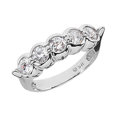 Platinum Round Diamond Ladies Ring 1.50ct 6.2mm 3 Platinum Round Diamond Ladies Ring 1.50ct 6.2mm