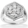 Platinum Round Diamond Ladies Ring 1.65ct 8.3mm