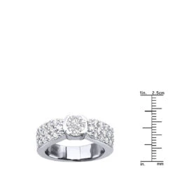 Platinum Round Diamond Ladies Ring 2.40ct 6.2mm -H'Hen Sale Store platinum round diamond ladies ring 240ct p 32489 rulerwh