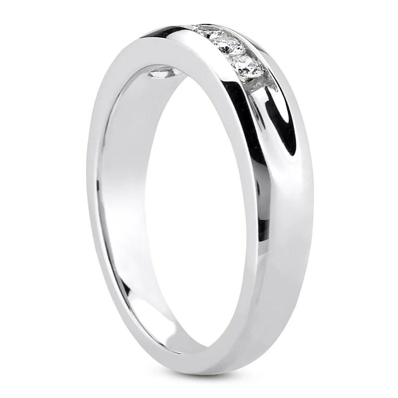 Platinum Round Diamond Men's Wedding Ring 0.35ct 4 Platinum Round Diamond Men's Wedding Ring 0.35ct - Image 2