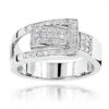 Platinum Round Diamond Right Hand Ladies Ring 0.50ct