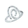 Platinum Swirl Diamond Ladies Ring 0.45ct