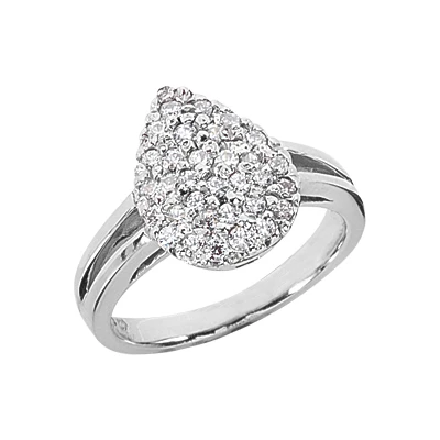 Platinum Women's Diamond Ring 0.48ct 3 Platinum Women's Diamond Ring 0.48ct