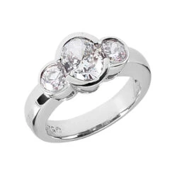 Thin Platinum Women's Diamond Ring 1.50ct