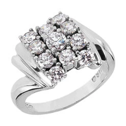 Platinum Women's Diamond Ring 2.05ct