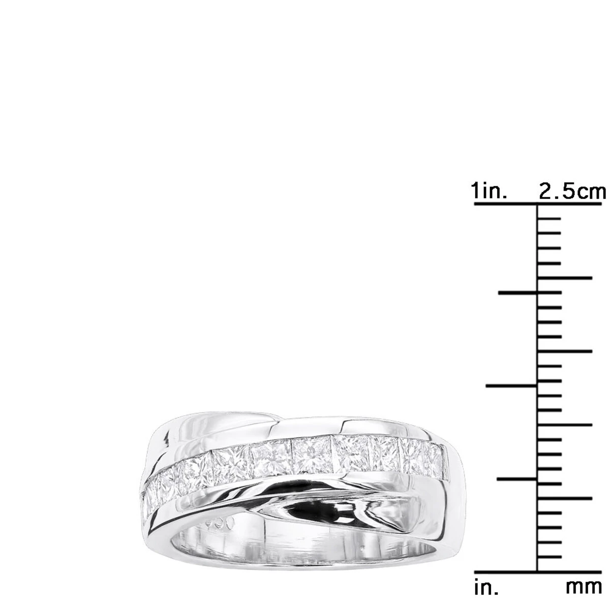 Platinum Women's Diamond Wedding Band 1ct 6 Platinum Women's Diamond Wedding Band 1ct - Image 4