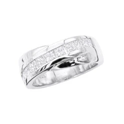Platinum Women's Diamond Wedding Band 1ct