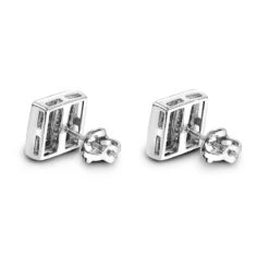 Princess Cut Diamond Earrings 0.5ct 14K White Gold 11 Princess Cut Diamond Earrings 0.5ct 14K White Gold -H'Hen Sale Store princess cut diamond earrings 053ct 14k p 44758 backwh