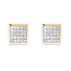 Princess Cut Diamond Earrings 0.5ct 14K White Gold 9 Princess Cut Diamond Earrings 0.5ct 14K White Gold -H'Hen Sale Store princess cut diamond earrings 053ct 14k p 44758 ye