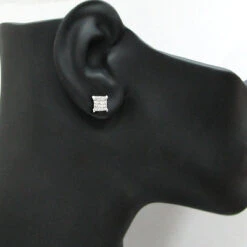 Princess Cut Diamond Earrings 0.95ct 14K White Gold 7 Princess Cut Diamond Earrings 0.95ct 14K White Gold -H'Hen Sale Store princess cut diamond earrings 095ct 14k gold p 38036bod