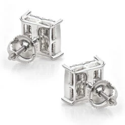 Princess Cut Diamond Earrings Studs Invisible Setting 1.15 -H'Hen Sale Store princess cut diamond earrings invisible setting 115 p 38040 backwh