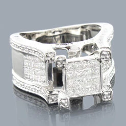 Princess Cut Diamond 14K White Gold Engagement Ring 1.27ct