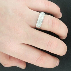 Princess Cut Diamond Wedding Band 1.27ct 14K White Gold 7 Princess Cut Diamond Wedding Band 1.27ct 14K White Gold -H'Hen Sale Store princess cut diamond wedding band 127ct 14k p 40585bod