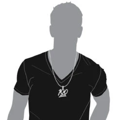 10K White Gold 100% Emoji Large Diamond Pendant For Men 1.75ct By Luxurman -H'Hen Sale Store real 10k gold 100 large diamond pendant for men 175ct by luxurman bodwh