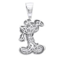 10K Yellow Gold Diamond Mickey Mouse Pendant Cartoon Character 3.25ct -H'Hen Sale Store real 10k gold diamond mickey mouse pendant cartoon character 325ct backwh