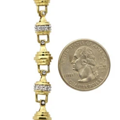 14K Yellow Gold Men's Diamond Chain Necklace 6.81ct 30 Inches -H'Hen Sale Store real 14k gold mens diamond chain necklace 16 81ct 30 inches backye