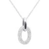 14K White Gold Pave Diamond Oval Pendant Necklace For Women 0.5 Carat 2 14K White Gold Pave Diamond Oval Pendant Necklace For Women 0.5 Carat -H'Hen Sale Store real 14k gold pave diamond oval pendant necklace for women 05 carat 803212 wh