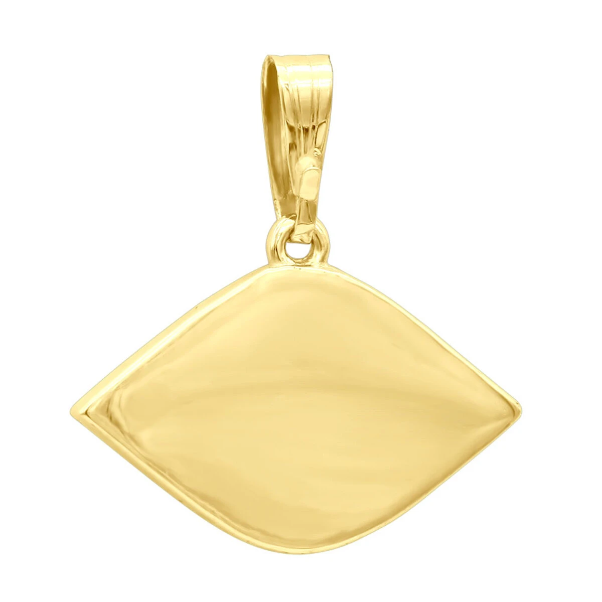 14K Yellow Gold White Black Diamond & Sapphire Evil Eye Pendant Enamel Charm 7 14K Yellow Gold White Black Diamond & Sapphire Evil Eye Pendant Enamel Charm - Image 5