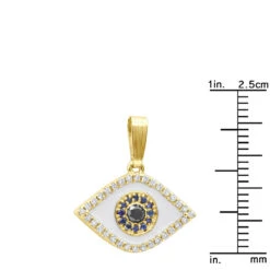 14K Yellow Gold White Black Diamond & Sapphire Evil Eye Pendant Enamel Charm 17 14K Yellow Gold White Black Diamond & Sapphire Evil Eye Pendant Enamel Charm -H'Hen Sale Store real 14k gold white black diamond sapphire evil eye pendant enamel charm 018020 rulerye