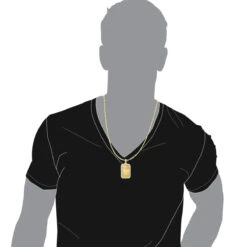 24K Yellow Gold Suisse Bar Diamond Dog Tag Pendant For Men Customizable 2.2ct -H'Hen Sale Store real 24k gold suisse bar diamond dog tag pendant for men customizable 22ct 018022 bodye 20210911