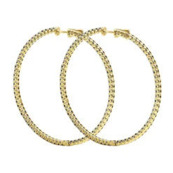 Real 3 Carat Black Diamond 2 Inch Hoop Earrings Inside Out Design 14K White Gold 14 Real 3 Carat Black Diamond 2 Inch Hoop Earrings Inside Out Design 14K White Gold -H'Hen Sale Store real 3 carat black diamond 2 inch hoop earrings inside out design 14k gold 018012 backye