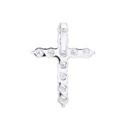 Real Diamond Cross Necklace 14K White Gold 2.5 Carat Cross Pendant -H'Hen Sale Store real diamond cross necklace 14k gold 25 carat cross pendant 000810 backwh