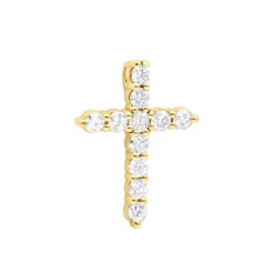 Real Diamond Cross Necklace 14K White Gold 2.5 Carat Cross Pendant -H'Hen Sale Store real diamond cross necklace 14k gold 25 carat cross pendant 000810 ye