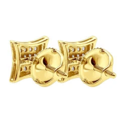 Real Diamond Earrings 10K White Gold Round Diamond Studs .1ct -H'Hen Sale Store real diamond earrings 10k gold round diamond studs 18ct backye