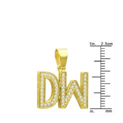 Real Diamond Initial Letters Pendant 14K Yellow Gold 0.6ct -H'Hen Sale Store real diamond initial letters pendant solid 14k gold 06ct 018132 rulerye
