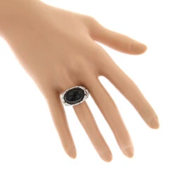 Right Hand Diamond Fashion Luxurman Onyx And Hearts Ring 14K White Gold 11 Right Hand Diamond Fashion Luxurman Onyx And Hearts Ring 14K White Gold -H'Hen Sale Store right hand diamond fashion rings luxurman onyx and hearts ring 14k gold bodwh