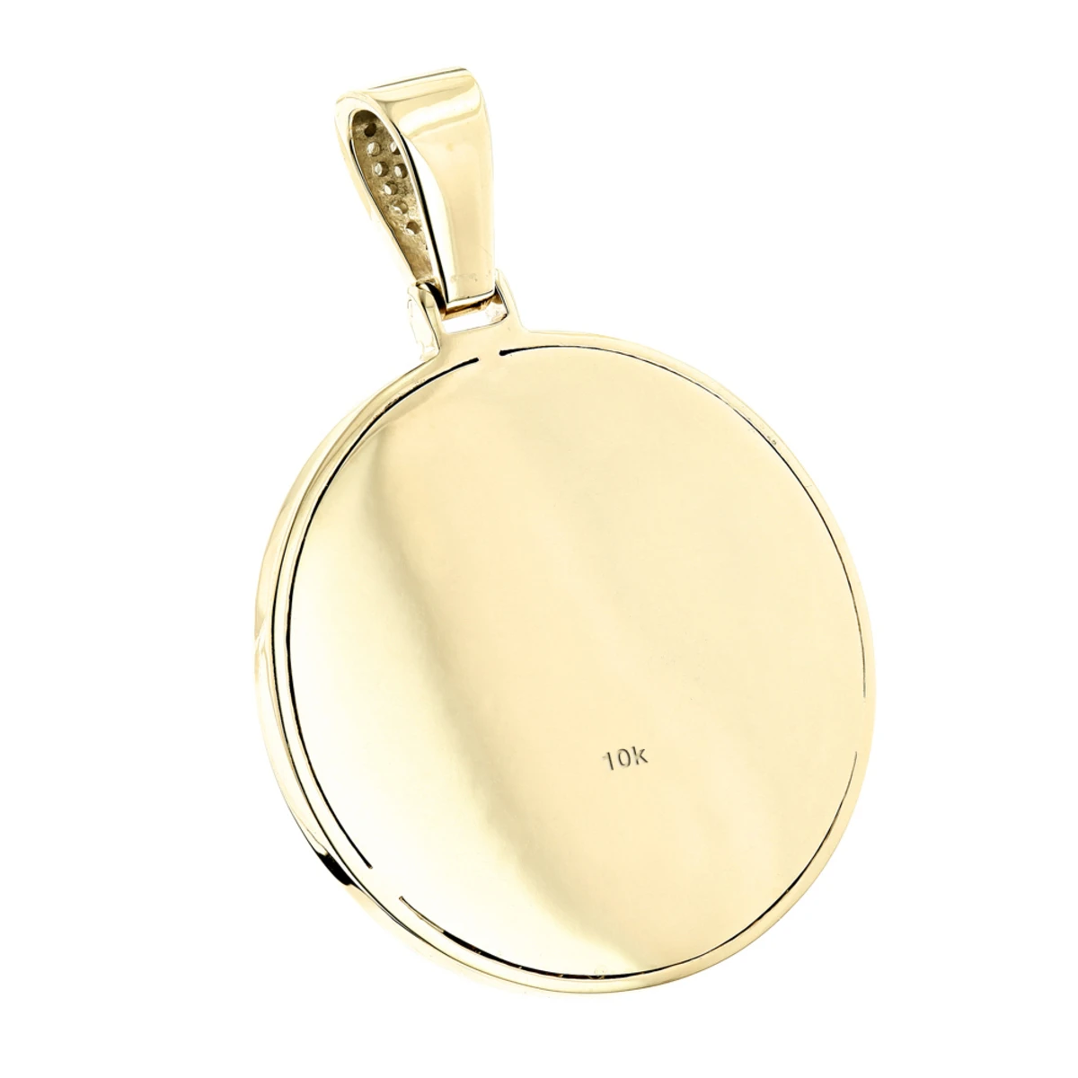 Rolex Style Diamond Pendant 3ct 10K Yellow Gold Crown Medallion 6 Rolex Style Diamond Pendant 3ct 10K Yellow Gold Crown Medallion - Image 4