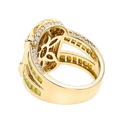 Unique 14K Yellow Gold Yellow Diamond Ring Gold 2.58ct 11 Unique 14K Yellow Gold Yellow Diamond Ring Gold 2.58ct -H'Hen Sale Store rose gold yellow diamond ring 14k 258ct p 43220 backye