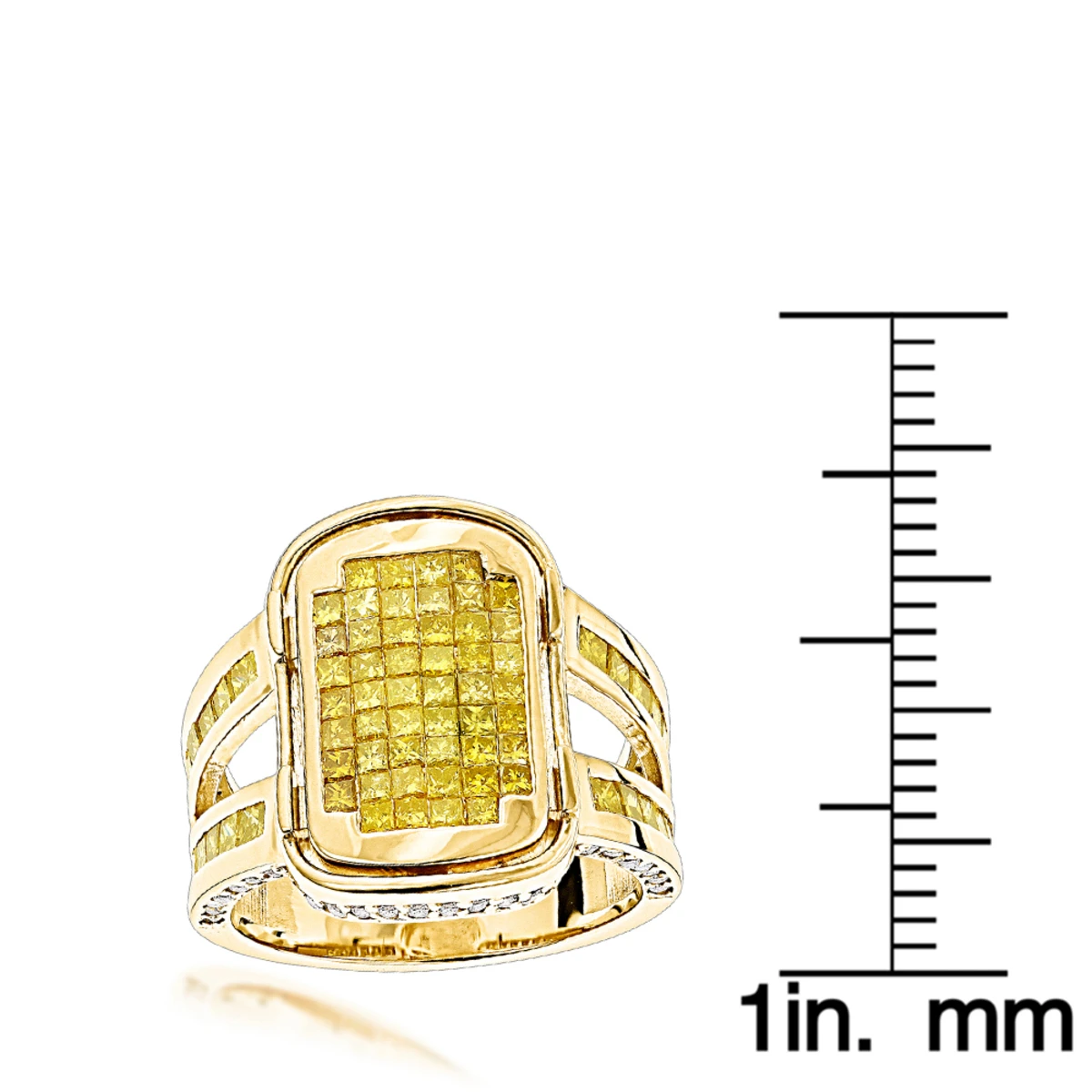 Unique 14K Yellow Gold Yellow Diamond Ring Gold 2.58ct 8 Unique 14K Yellow Gold Yellow Diamond Ring Gold 2.58ct - Image 6