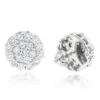 Round Diamond Cluster Earrings 14K White Gold 4.02ct -H'Hen Sale Store round diamond cluster earrings in 14k gold 402ct p 6104 wh