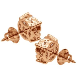 Round Diamond Cluster Stud Earrings 1.61ct 14K Rose Gold 15 Round Diamond Cluster Stud Earrings 1.61ct 14K Rose Gold -H'Hen Sale Store round diamond cluster stud earrings 161ct 14k gold back rose 20221011 20221027