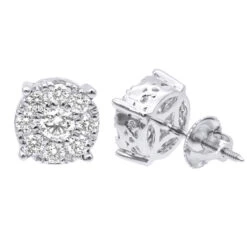 Round Diamond Cluster Stud Earrings 1.61ct 14K Rose Gold 11 Round Diamond Cluster Stud Earrings 1.61ct 14K Rose Gold -H'Hen Sale Store round diamond cluster stud earrings 161ct 14k gold white 20221011 20221027