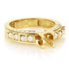 Round Diamond Engagement Ring Setting 0.61ct 14K Yellow Gold