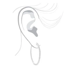 Round Diamond Hoop Earrings 0.6ct Inside Out 14K White Gold 1 3/4 Inches 8 Round Diamond Hoop Earrings 0.6ct Inside Out 14K White Gold 1 3/4 Inches -H'Hen Sale Store round diamond hoop earrings 06ct inside out 14k gold 1 34 inches bod