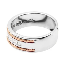 Round Diamond Men's Wedding Band 0.40ct 14K White Gold 20 Round Diamond Men's Wedding Band 0.40ct 14K White Gold -H'Hen Sale Store round diamond mens wedding band 040ct 14k gold p 50298 backwr