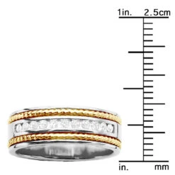 Round Diamond Men's Wedding Band 0.40ct 14K White Gold 23 Round Diamond Men's Wedding Band 0.40ct 14K White Gold -H'Hen Sale Store round diamond mens wedding band 040ct 14k gold p 50298 ruler