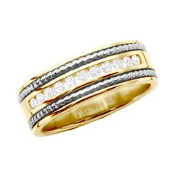 Round Diamond Men's Wedding Band 0.40ct 14K White Gold 15 Round Diamond Men's Wedding Band 0.40ct 14K White Gold -H'Hen Sale Store round diamond mens wedding band 040ct 14k gold p 50298 ye