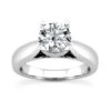 Round Diamond Platinum Engagement Ring 1ct 3.2mm