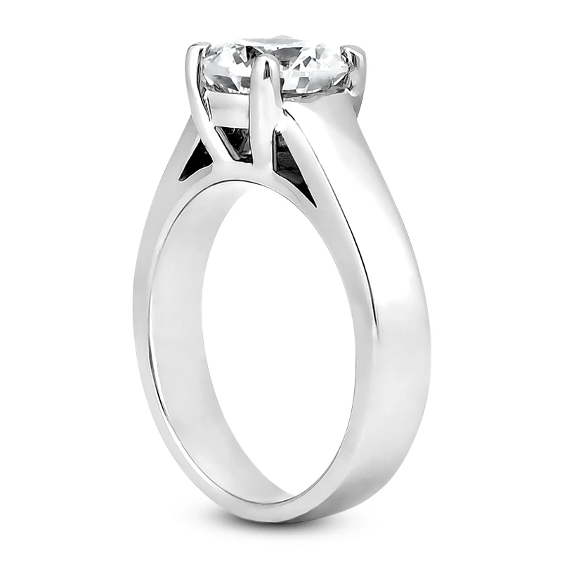 Round VS Diamond Platinum Engagement Ring 1ct 3.7mm 4 Round VS Diamond Platinum Engagement Ring 1ct 3.7mm - Image 2