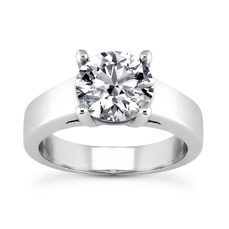 Round VS Diamond Platinum Engagement Ring 1ct 3.7mm 3 Round VS Diamond Platinum Engagement Ring 1ct 3.7mm