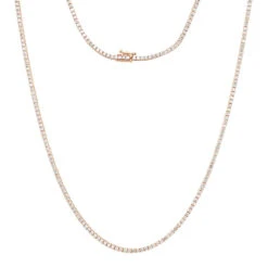 Round Diamond Tennis Necklace Men's Chain 14K White Gold 32in 14.06ct -H'Hen Sale Store round diamond tennis necklace chain 14k 1406ct p 43200 ro