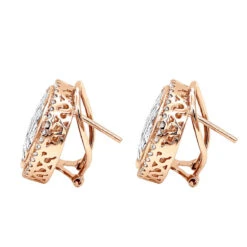 Round Princess Cut Diamond Stud Earrings 2.82ct 14K White Gold -H'Hen Sale Store round princess cut diamond stud earrings 282ct 14k p 46005 backro