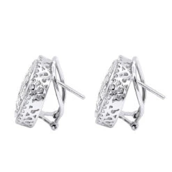 Round Princess Cut Diamond Stud Earrings 2.82ct 14K White Gold -H'Hen Sale Store round princess cut diamond stud earrings 282ct 14k p 46005 backwh